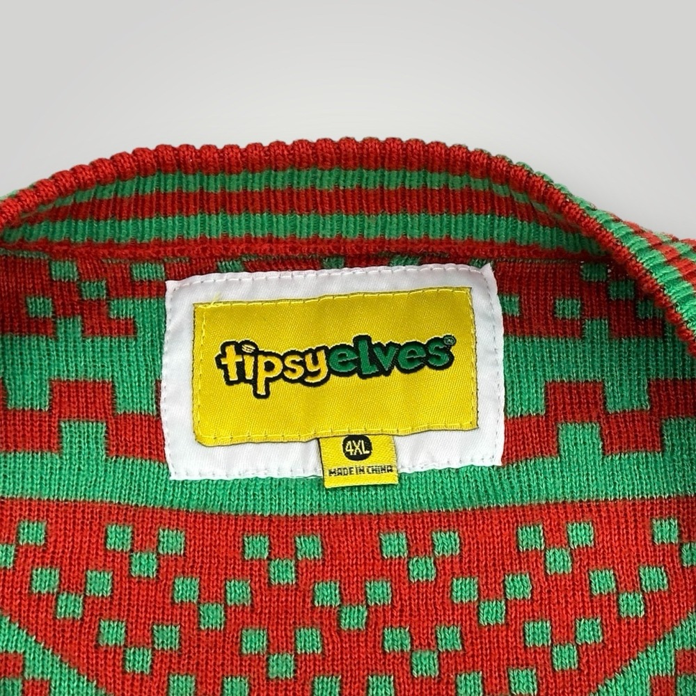 Tipsy Elves Ugly Christmas Sweater Men 4XL Beer Bottle Tree w Star Bottle Opener - Picture 7 of 9